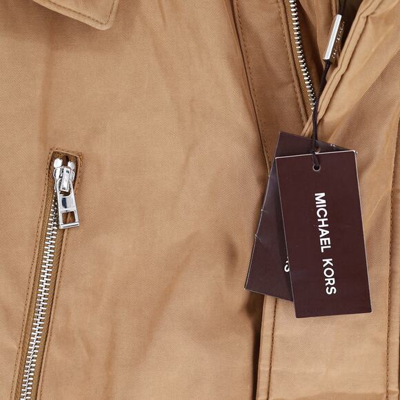 Michael Kors Men's Camel Faux Fur Trim Hooded Winter Puffer Parka Coat Size M - Picture 4 of 7